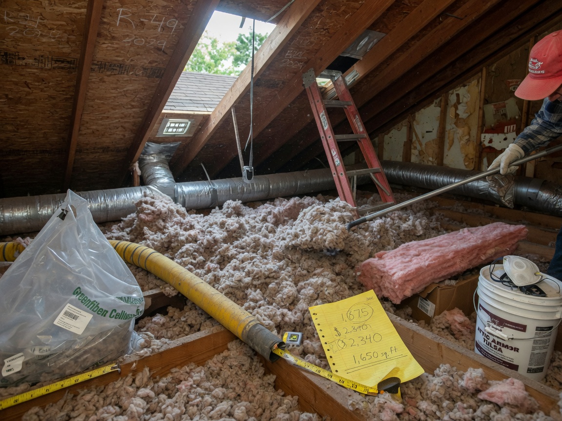 Blown-In Insulation Cost in Tulsa: What 1,000 to 2,000 Sq Ft Attics Really Cost