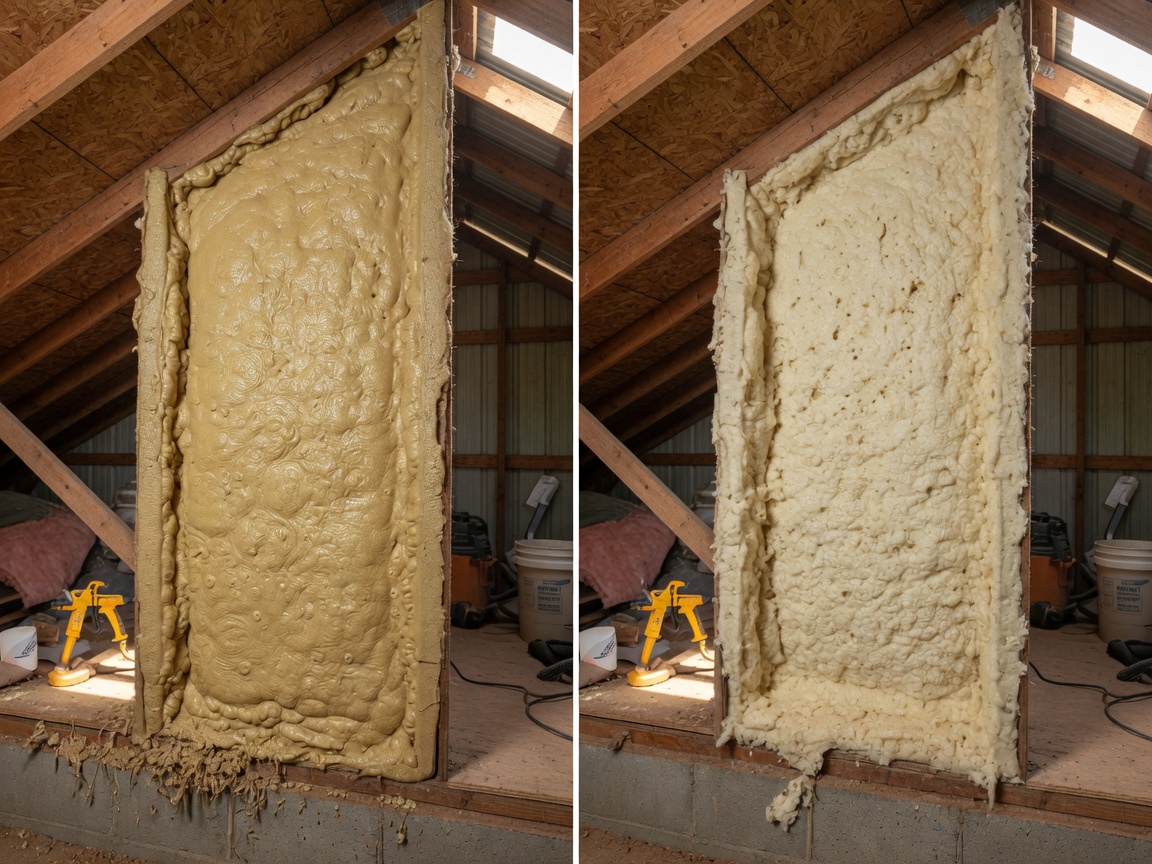 Closed Cell vs Open Cell Spray Foam for Tulsa Attics, Pole Barns and Shops